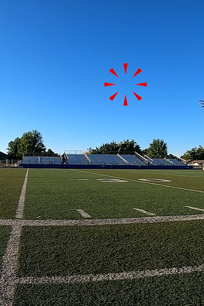 bag flying through the air