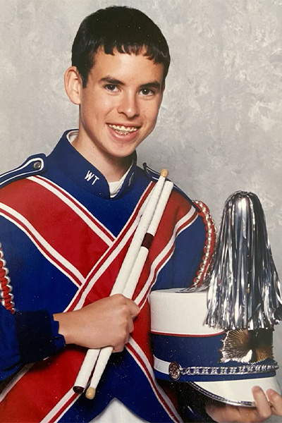 Eric in his high school band