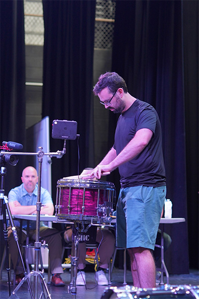 Eric playing drums