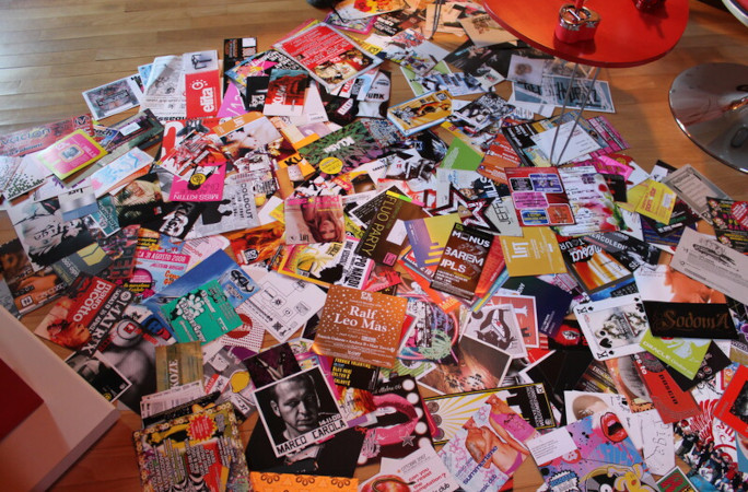 Marco's collection on the floor