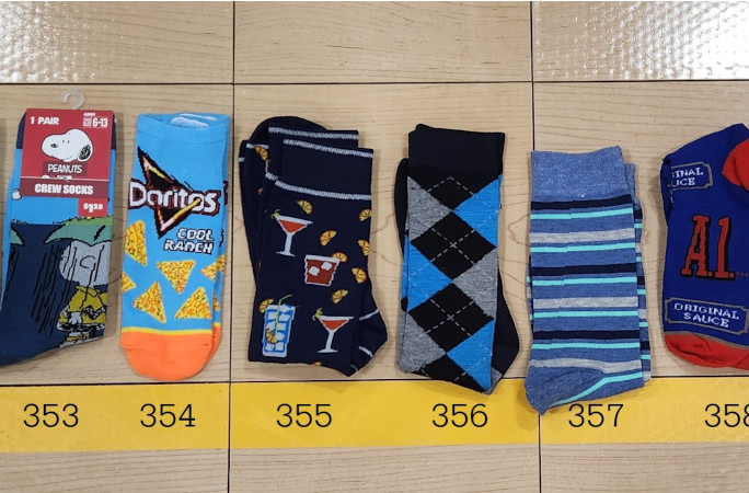 Rex's blue socks