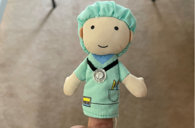 Sonny's favorite finger puppet