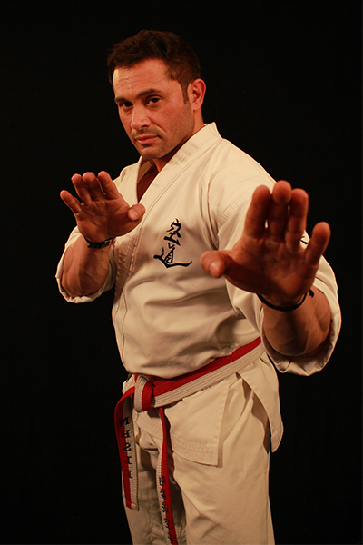 Vispy in a martial arts pose