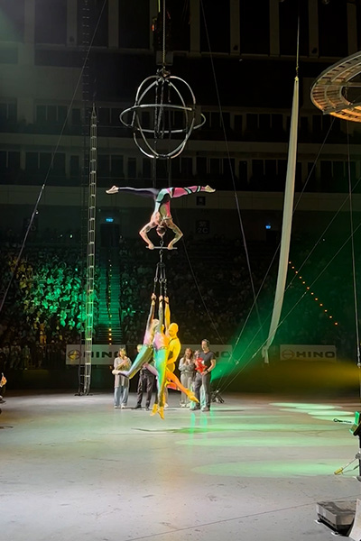 Michael performing the stunt