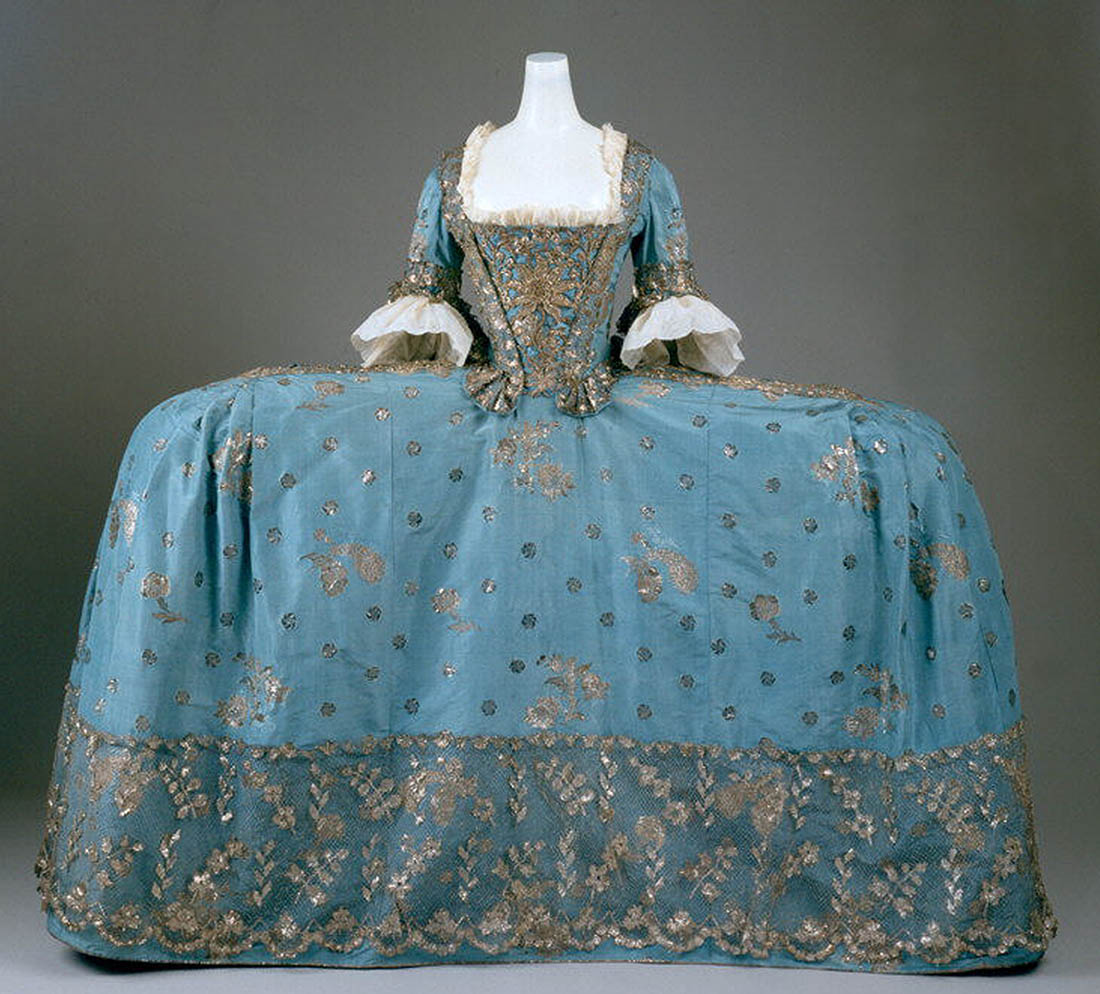 A 1750s court dress known as a grand habit