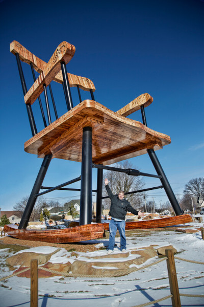 Jim and the giant rocking chair