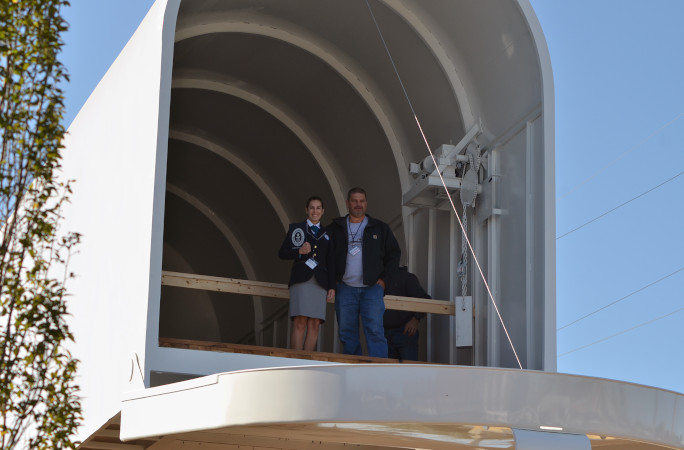 Jim and GWR Adjudicator inside the largest mailbox