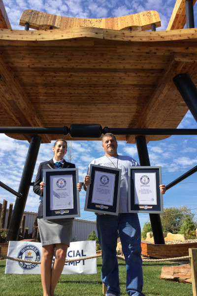 Jim and GWR Adjudicator under the largest rocking chair