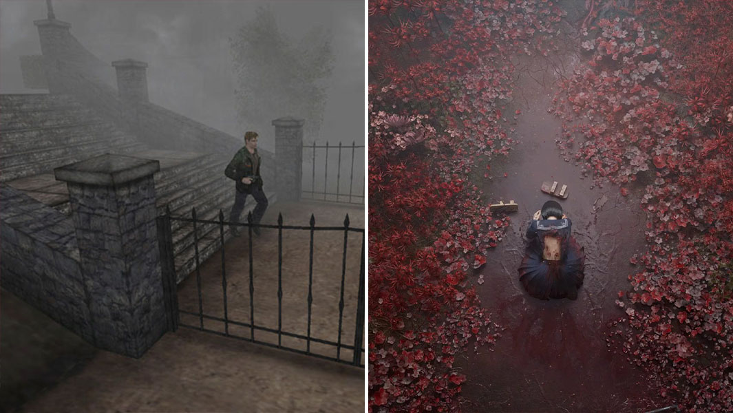 scenes from Silent Hill games