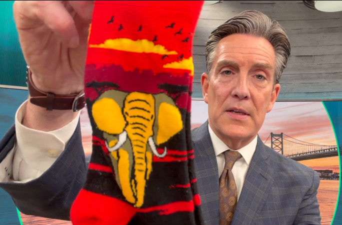 Jim's elephant socks