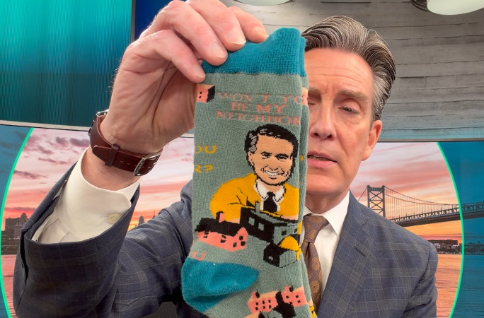 Jim's Mr Rogers socks