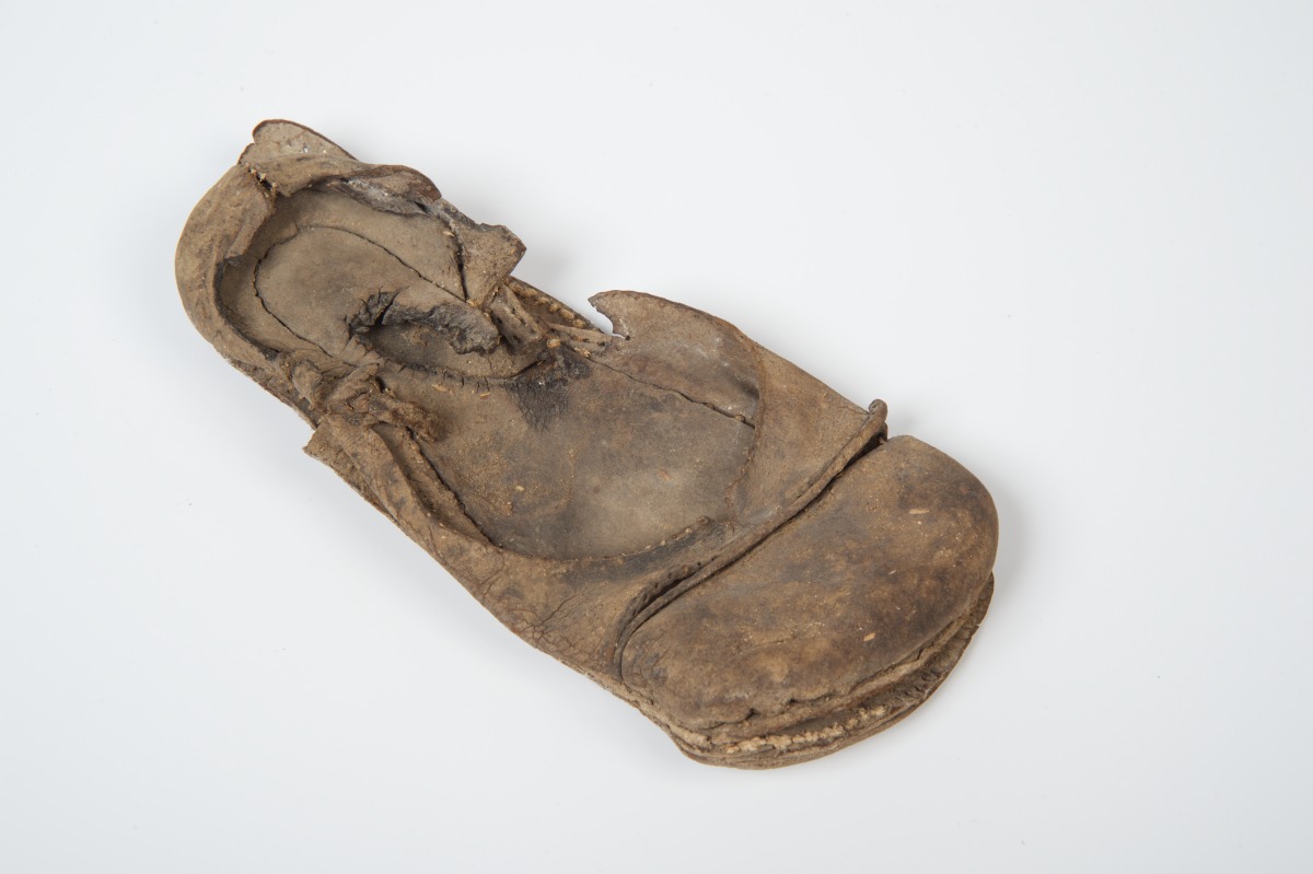 A 16th century man's leather shoe