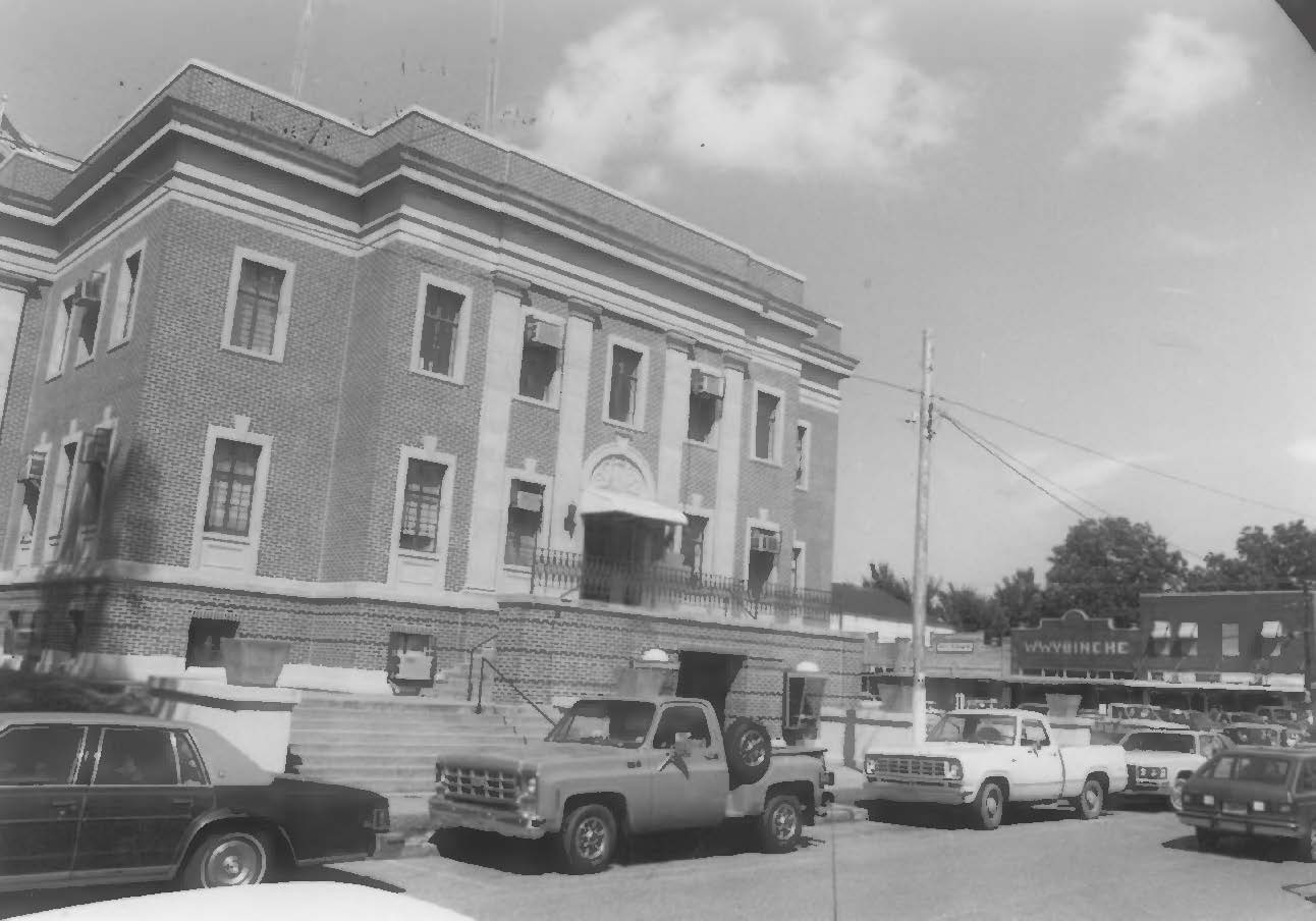 A black-and-white picture of Marksville Louisiana in 1981
