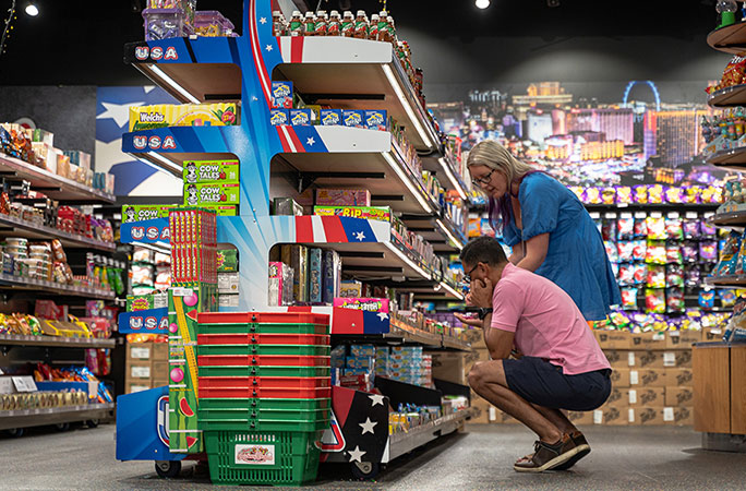 largest display of candy varieties