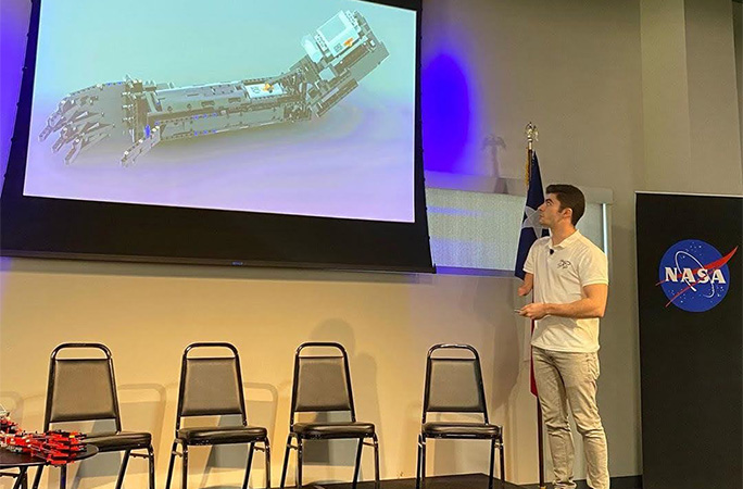 David doing a presentation as NASA
