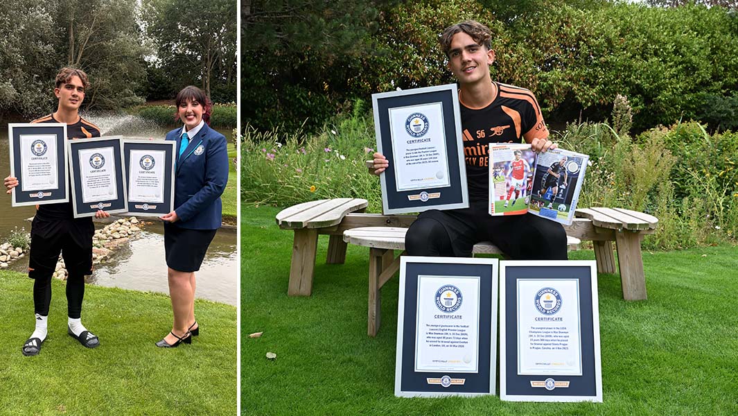 Max Dowman presented with & holding certificates