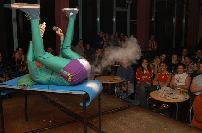 Mr Methane on stage