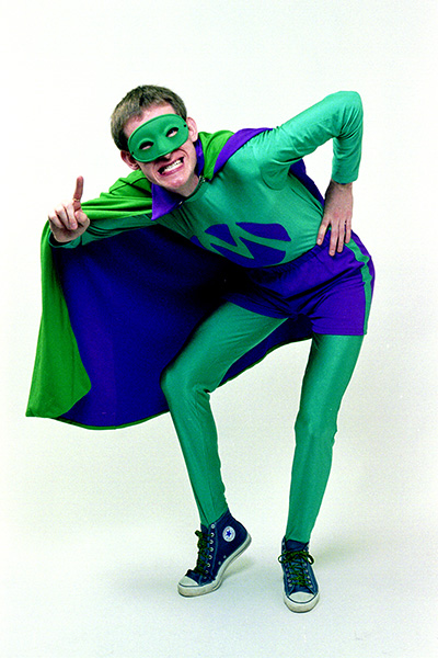 Mr Methane posing in costume