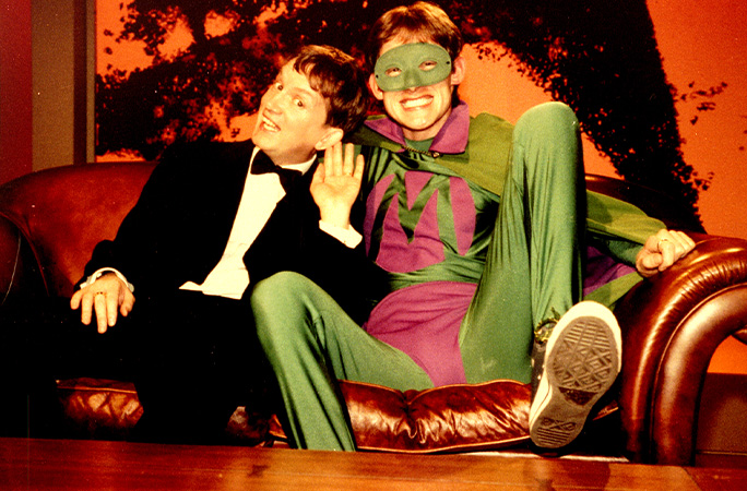 Mr Methane with British comedian, actor and presenter Frank Skinner