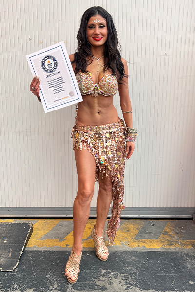 Natasha with her certificate