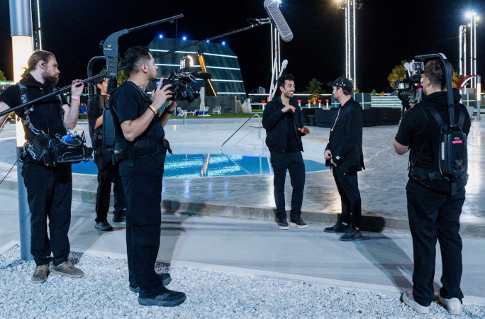 Jon filming BTS footage