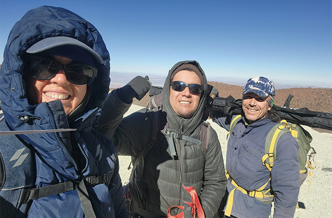 Fiona with her guides