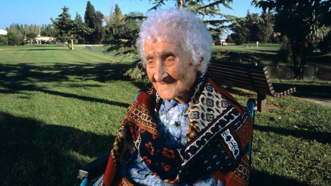 split image of Jeanne Calment and Vincent Van Gogh