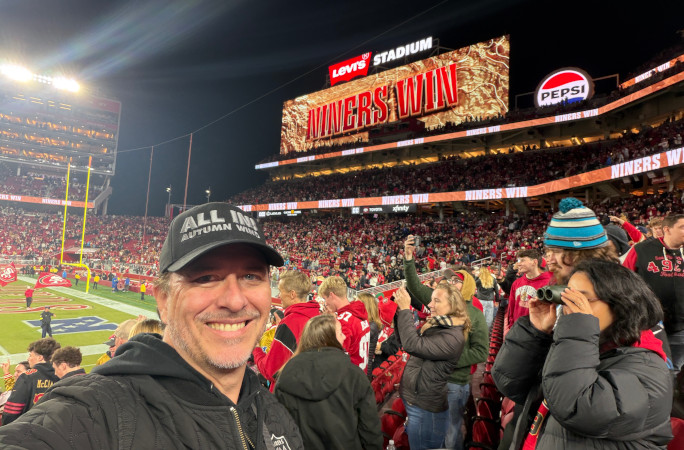 Selfie inside the 49ers stadium