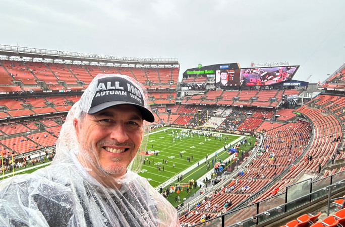 Selfie inside the Browns stadium