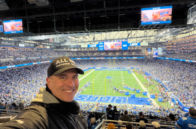 Brian at the Lions stadium