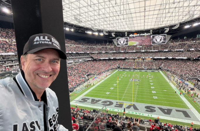 Brian at the Raiders stadium