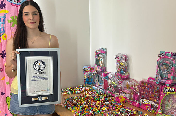 Alexa with her collection and GWR certificate