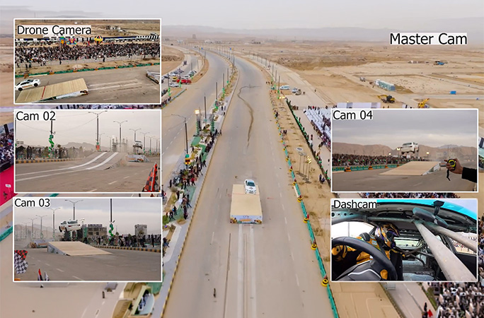 car going backwards up the ramp