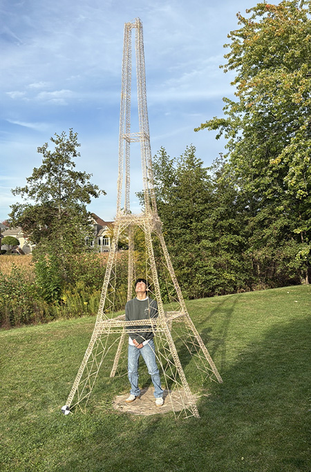 Eric standing inside tower