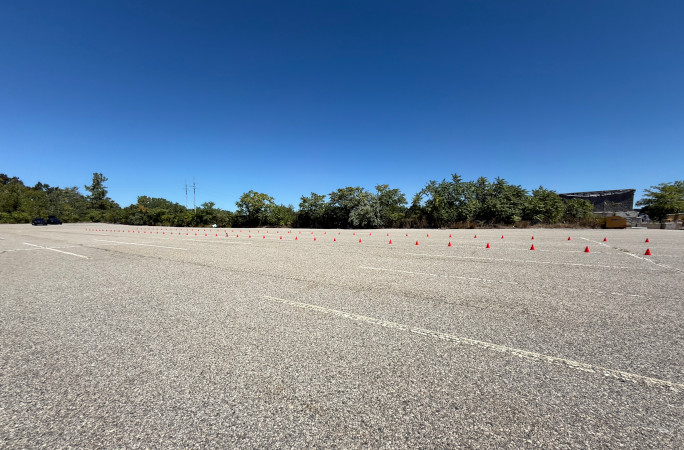Track setup for the skiing attempt