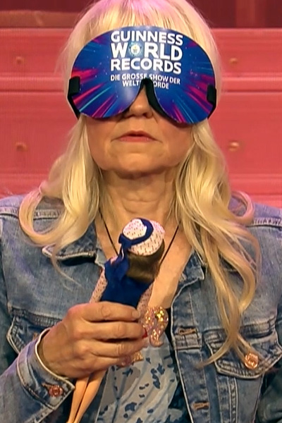 Bettina holding a barbie