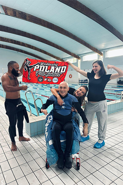 Sebastian celebrating with friends