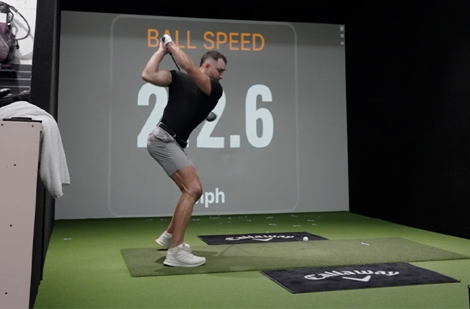 Thomas swinging at the ball