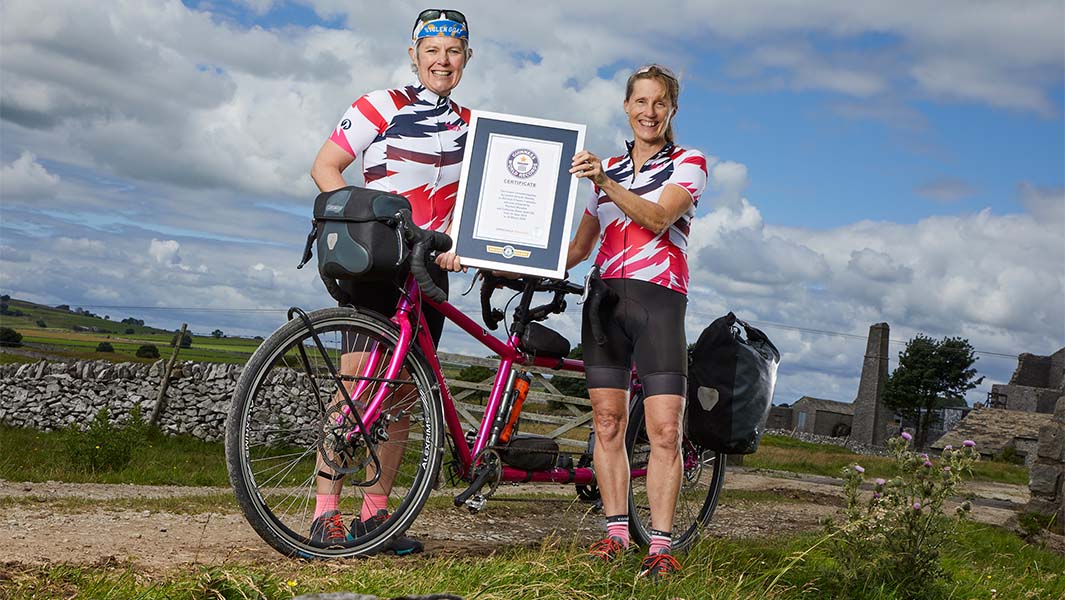 split image of four record-breaking women