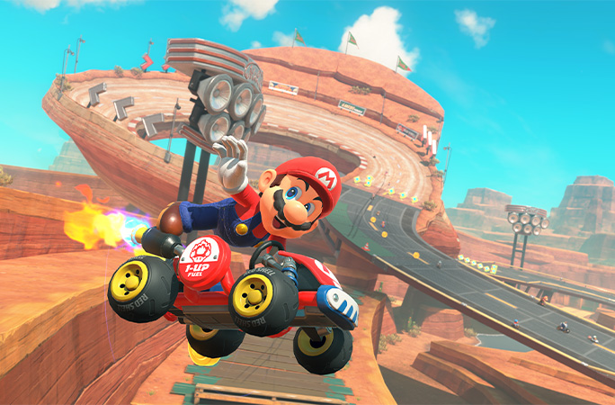gameplay from Mario Kart