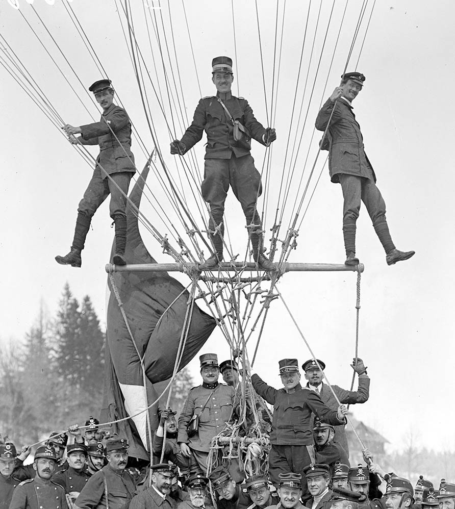 The Piccard brothers, Jean and Auguste, posed in military uniforms during the summer of 1914.