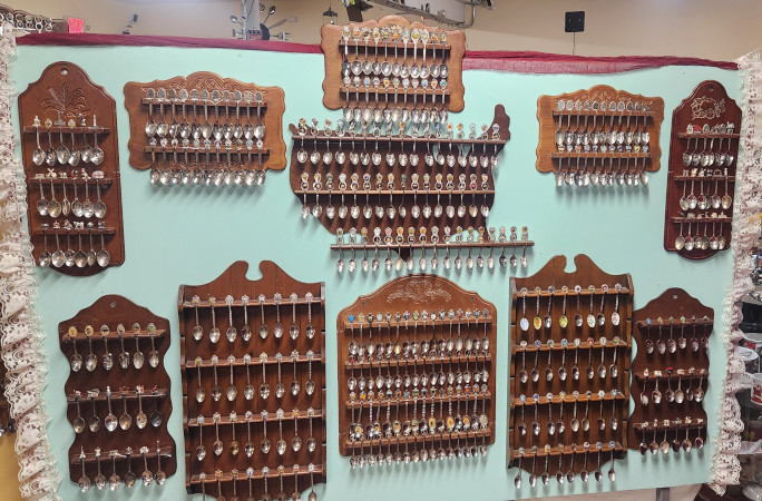 Spoons in wooden cases