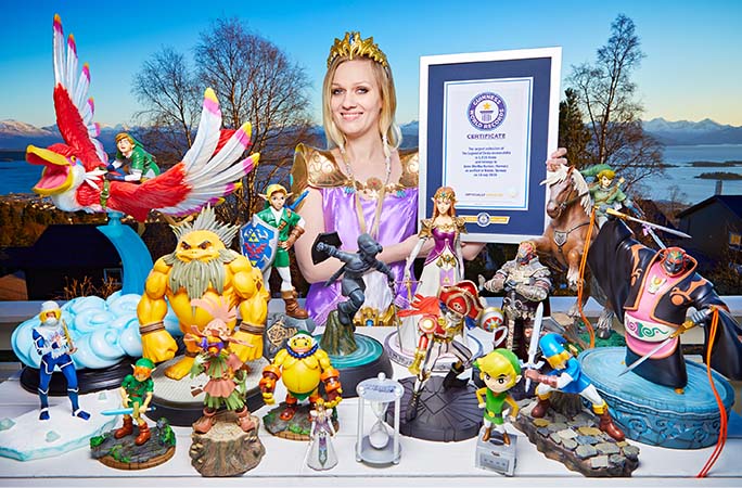 Anne with GWR certificate and Zelda figurines