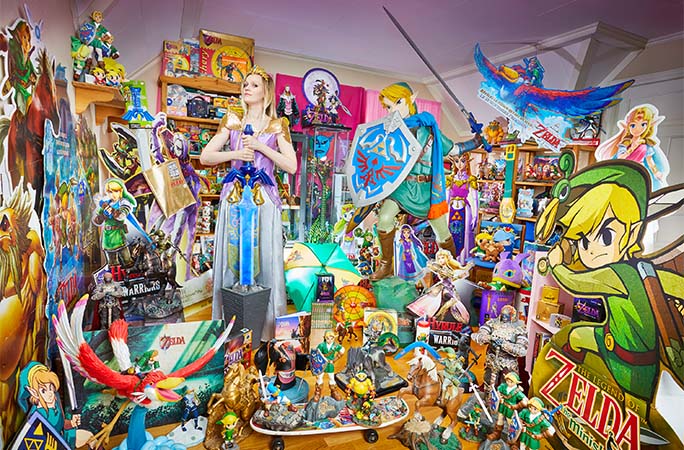 Anne with part of her collection