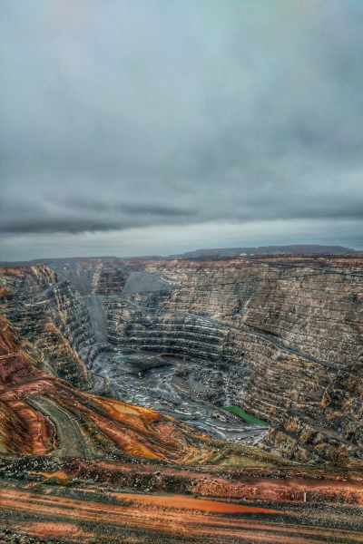 an open pit diamond mine