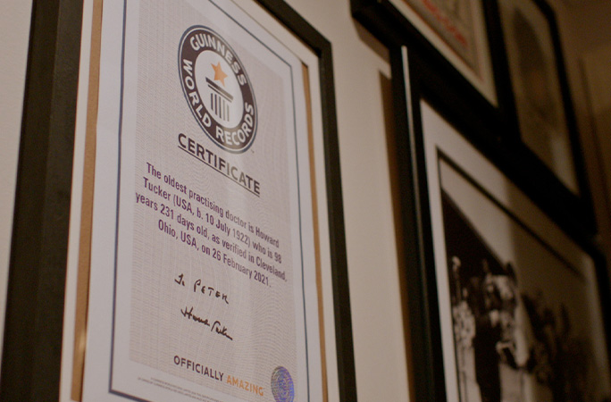 GWR certificate on the wall