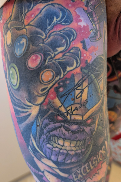 the Thanos tattoo