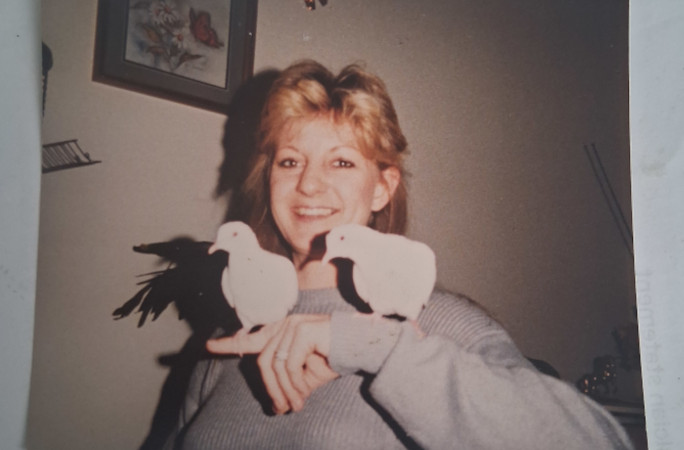 Sugar and Rose on a lady's finger