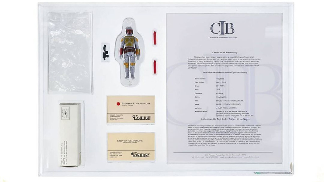 the Boba Fett action figure in its packaging