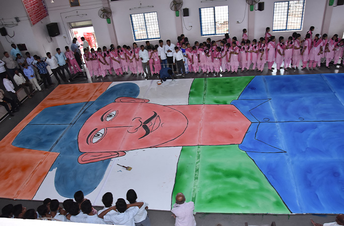 the largest painting by mouth